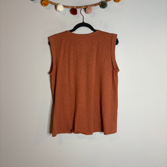 Loft terracotta smocked sleeveless tank top - Picture 5 of 5